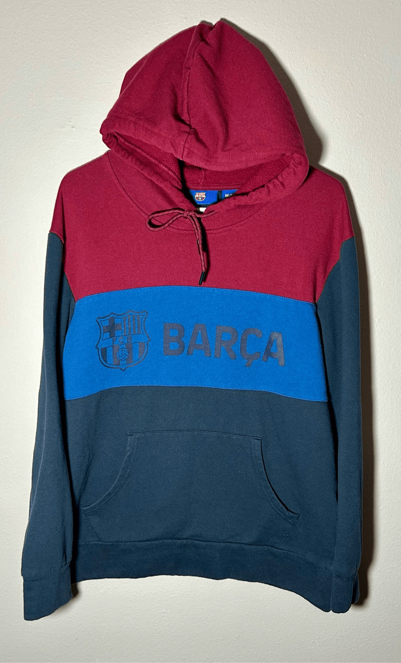 FC Barcelona Men’s Blue & Red Hoodie Futbol Soccer Official Sz M